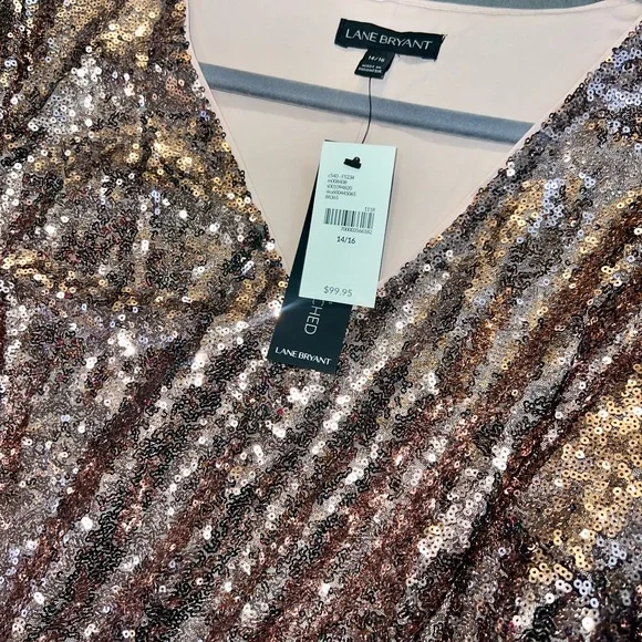 Rose gold sequin dress